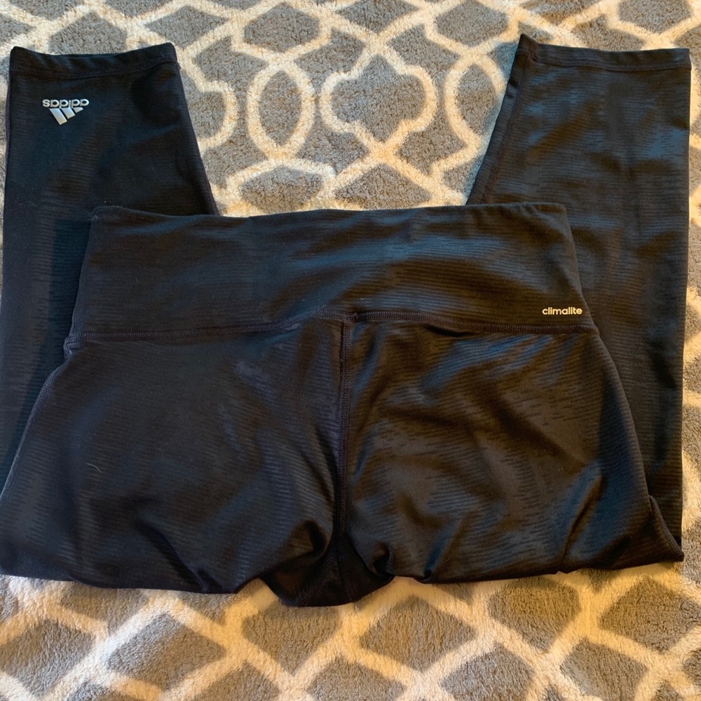 Adidas climalite mid rise black leggings szM